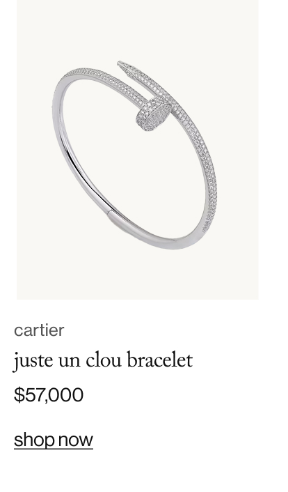 cartier juste en clou bracelet, $57,000