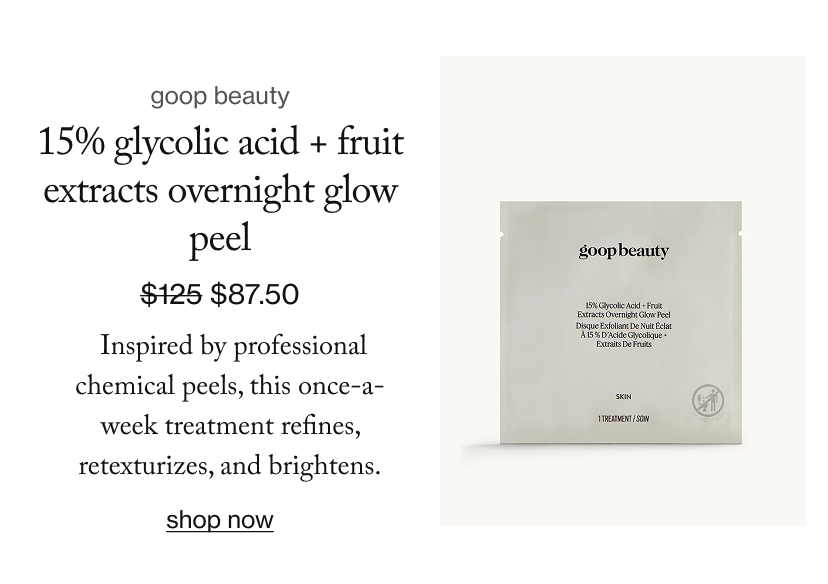 15% glycolic acid + fruit extracts overnight glow peel