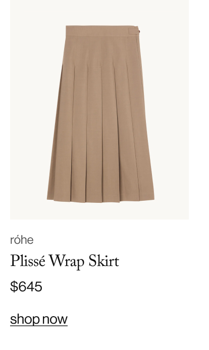 róhe plissé Wrap Skirt, $645