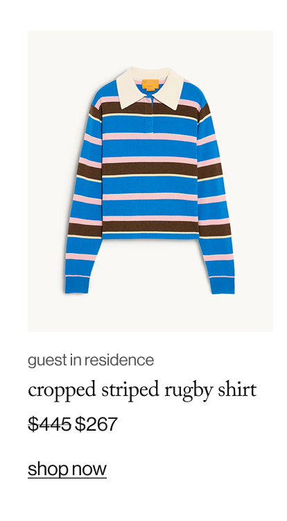 Cropped Striped Rugby Shirt