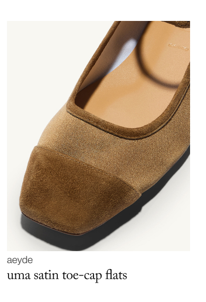 uma satin toe-cap flats