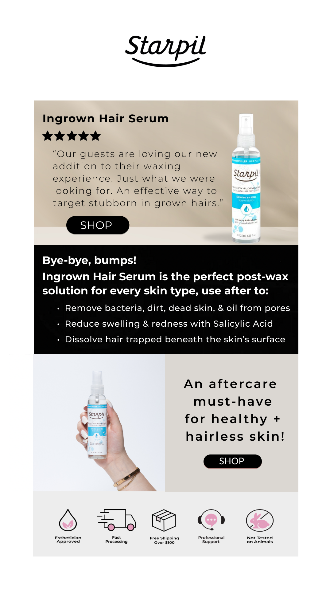 Let’s talk about the Ingrown Hair Serum Starpil Wax