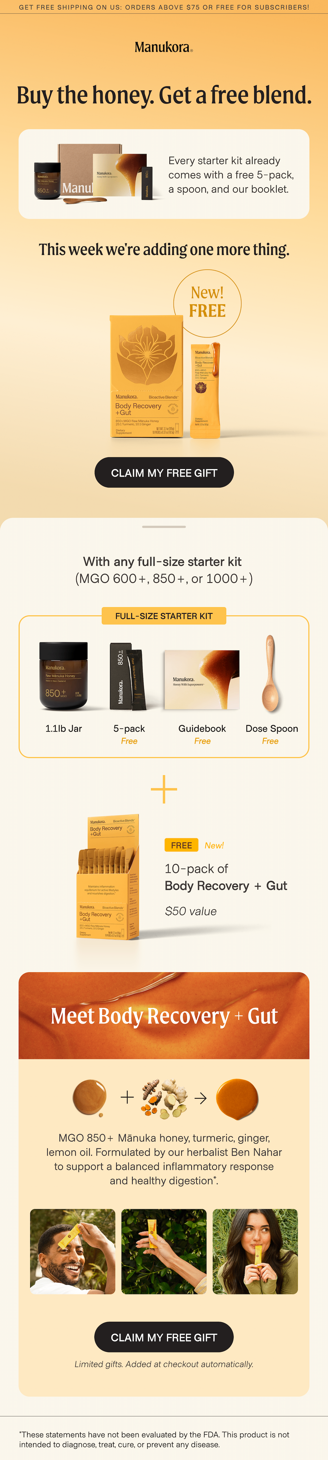 Claim a free blend
