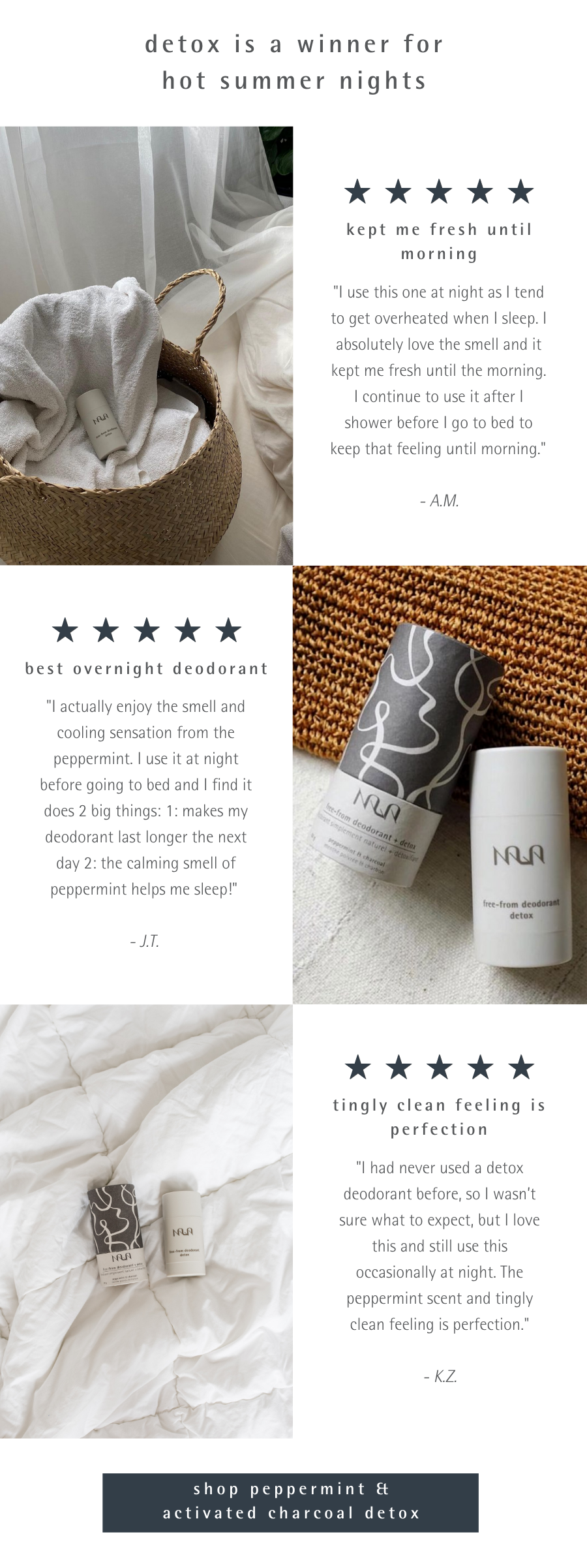 why you should wear deodorant at night. Nala