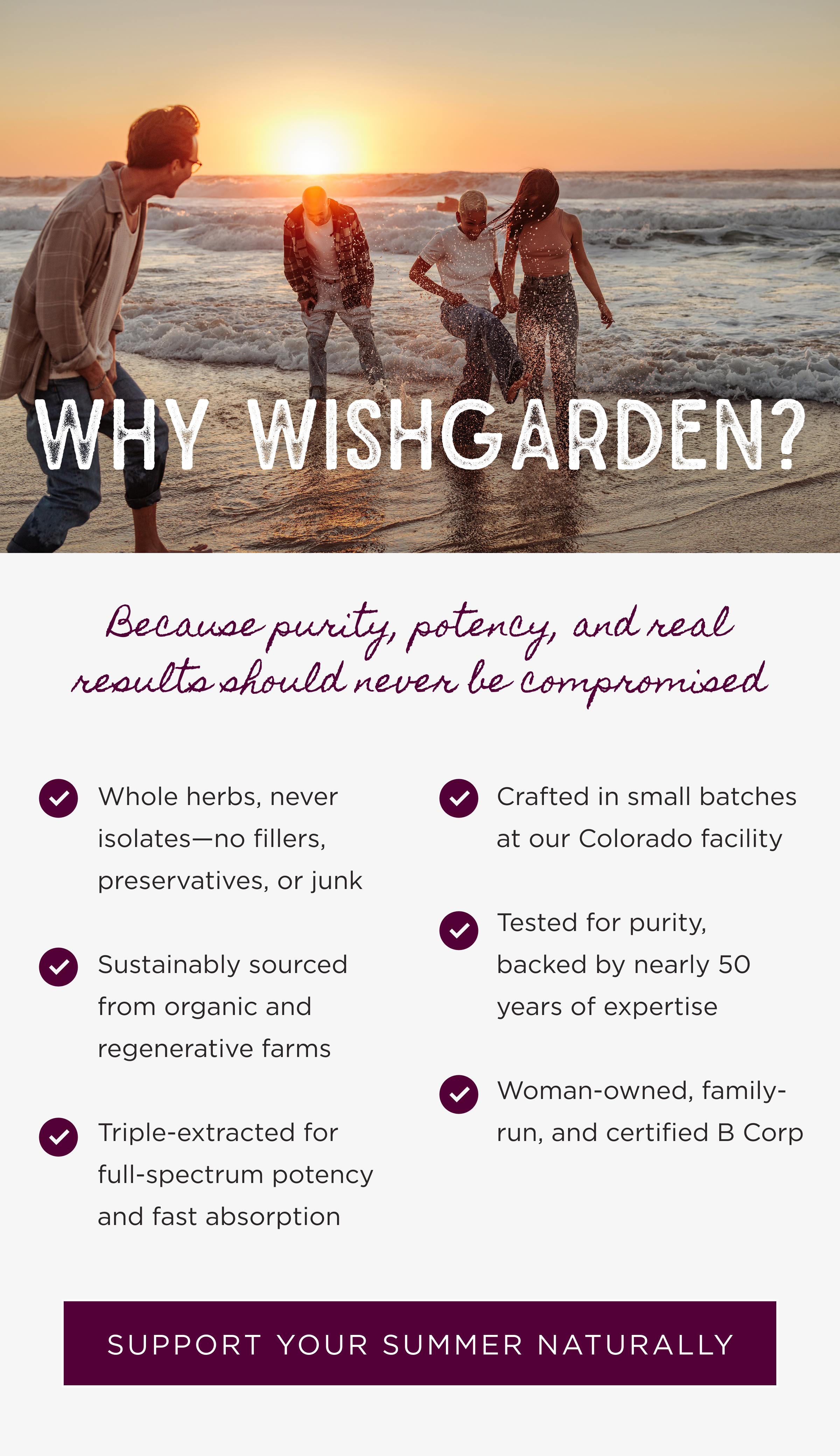 Why WishGarden? Support Your Summer Naturally