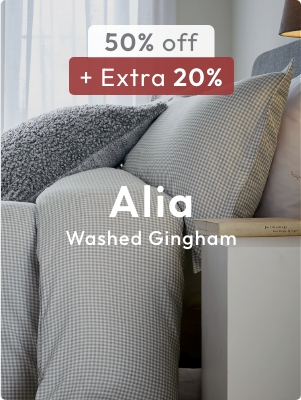 Extra 20% Off Alia Washed Gingham Bedding Ballintoy Blue