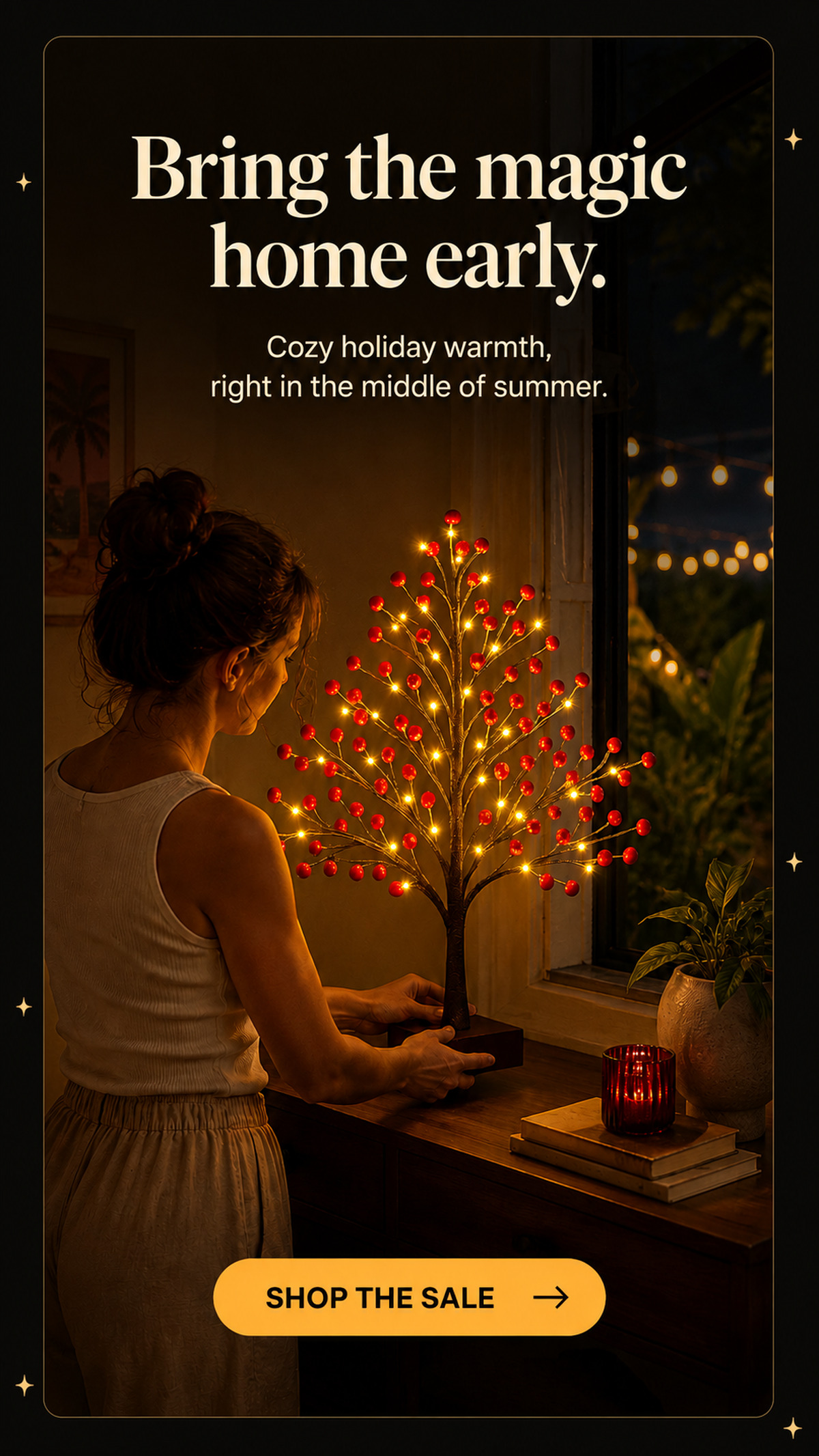 Merry Berry Bloom Tree on a window table