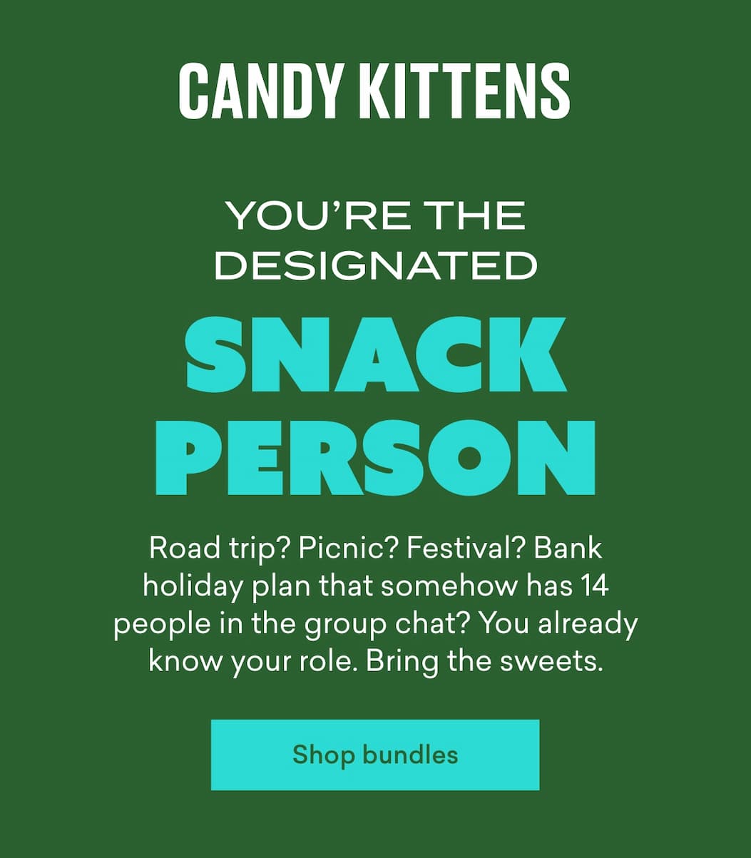 POV: you’re the designated snack person  Road trip? Picnic? Festival? Bank holiday plan that somehow has 14 people in the group chat? You already know your role. Bring the sweets.