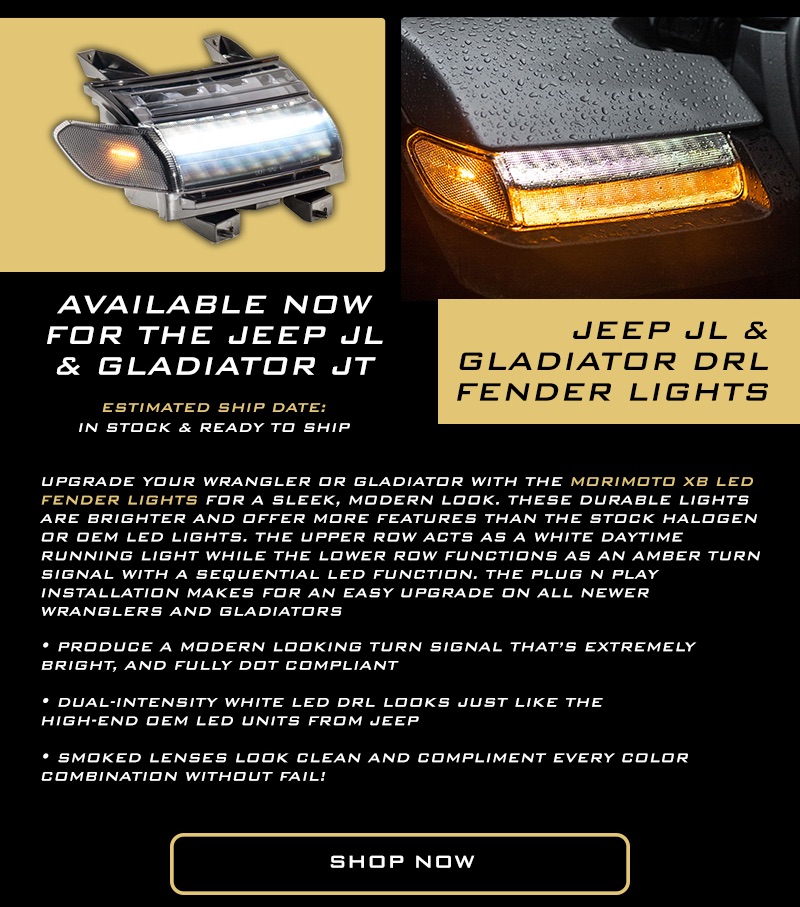 Light Up Your Jeep 4Banger NCS Fog Lights and DRL Fender Lights Morimoto