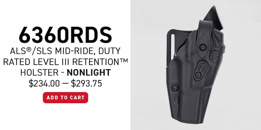 6360RDS ALS/SLS Mid-Ride Duty Rated Level III Retention Non-Light Holster - $234.00 - $293.75 - Find Your Fit