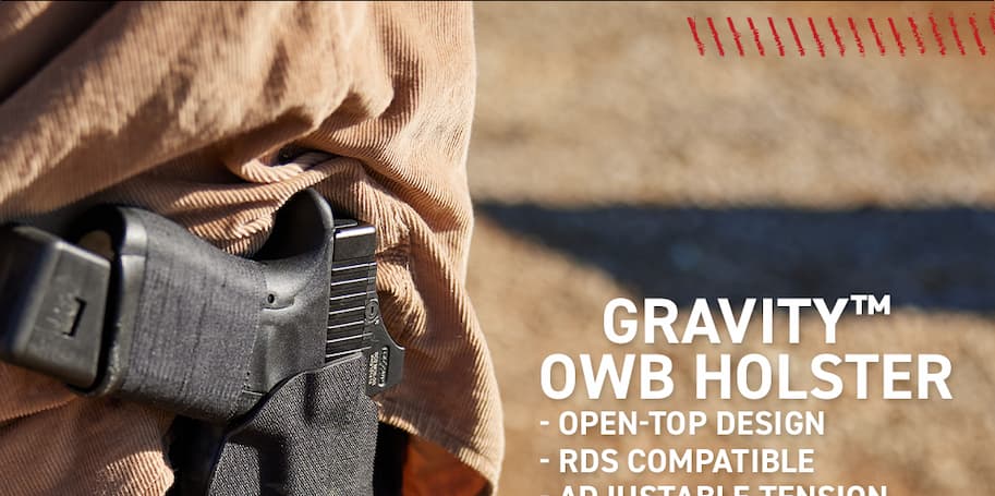 Introducing Gravity OWB Holster - Open Top Design - RDS Compatible - Adjustable Tension for Customized Draw Resistance - Cordura Wrapped - Everyday Carry, Training, & Competition Ready