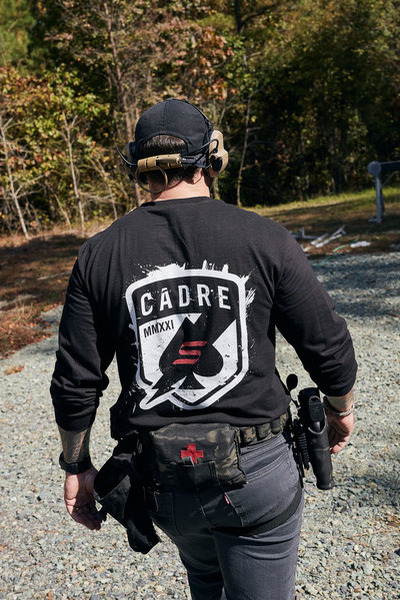 Kyle Morgan walking out to a target