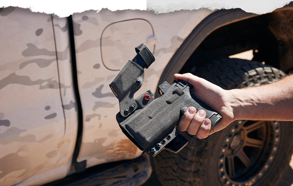 Smith and Wesson in an Incog X IWB Holster with the magazine caddy attached