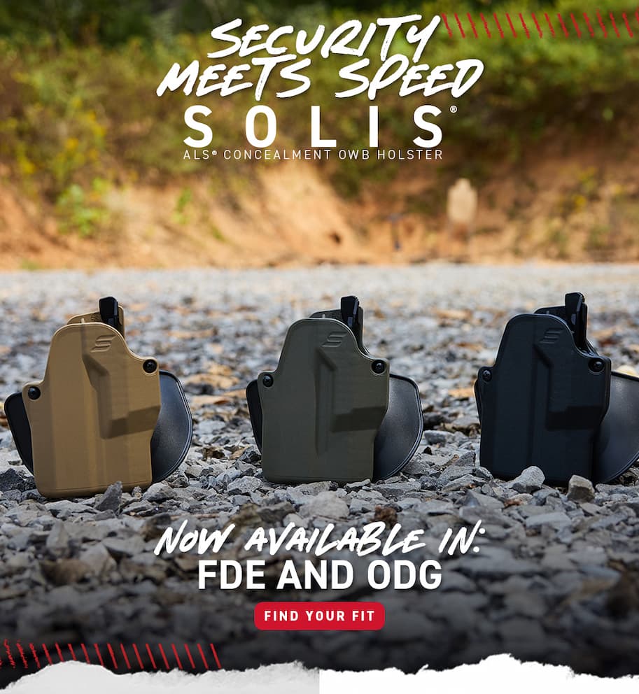 Security Meets Speed - Solis ALS Concealment OWB Holster Now Available in FDE and ODG