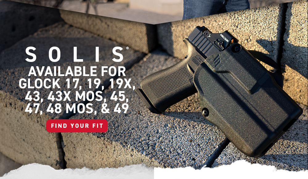 SOLIS OWB Available for Glock 17, 19, 19X, 43, 43X MOS, 45, 47, 48 MOS, & 49 - Find your fit