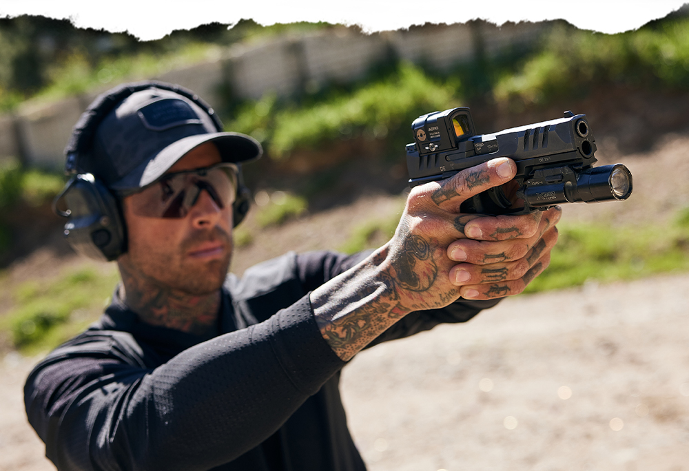 Walther PDP being shot at the range