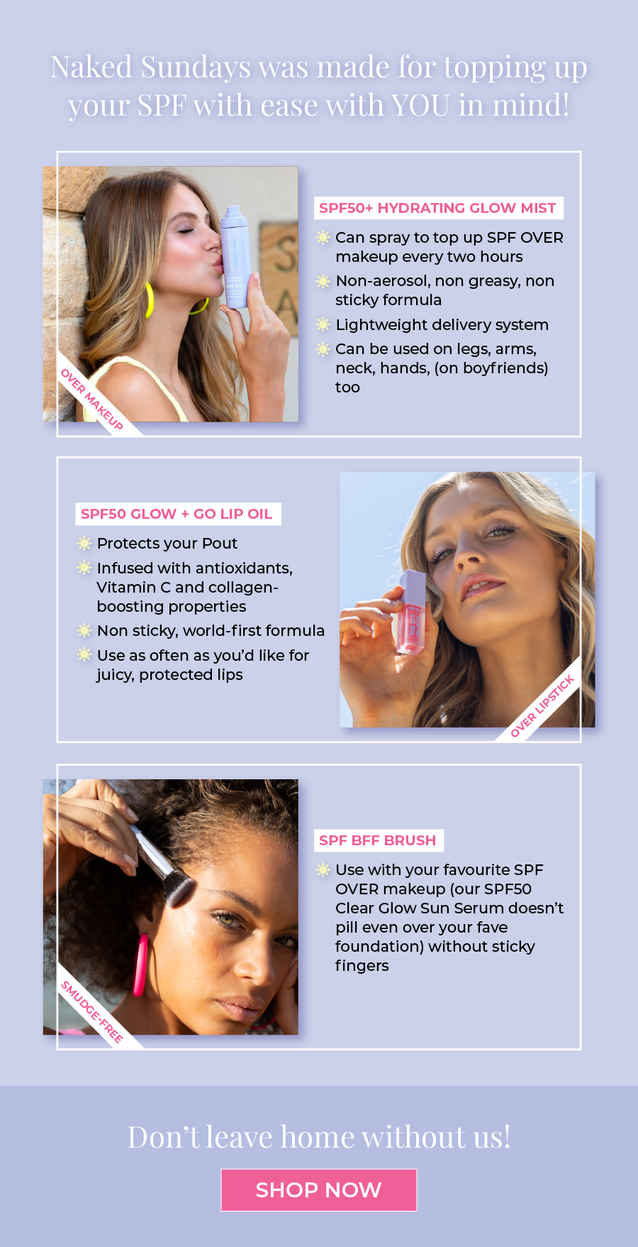 Why you need SPF every 2 hours💜 Naked Sundays