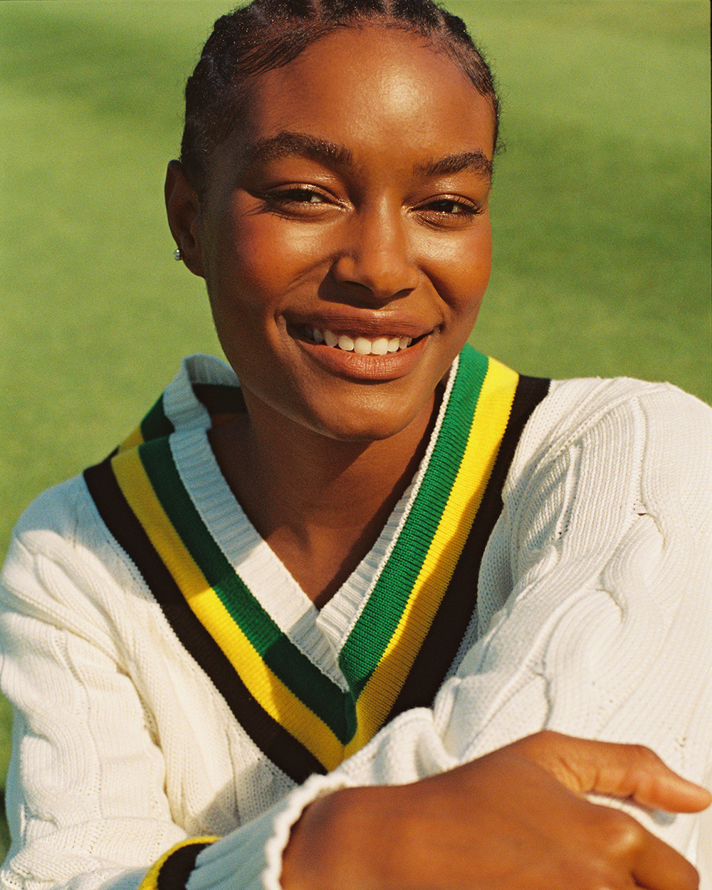 Arthur Ashe CableKnit Tennis Sweater Rowing Blazers