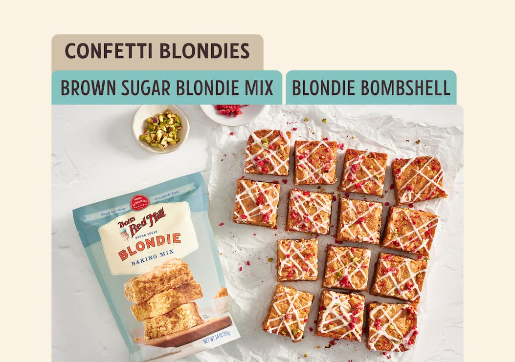 Confetti Blondies made with Brown Sugar Blondie Mix