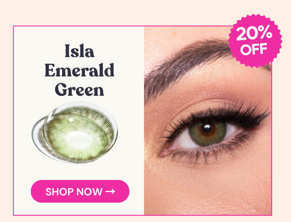 Isla Emerald Green colored contacts circle lenses - EyeCandy's