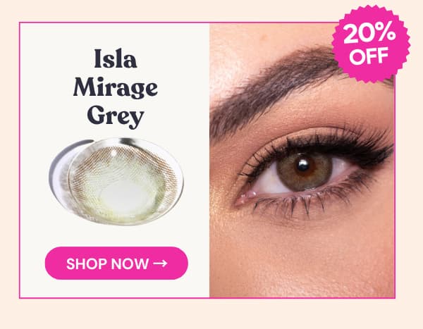 Isla Mirage Grey colored contacts circle lenses - EyeCandy's