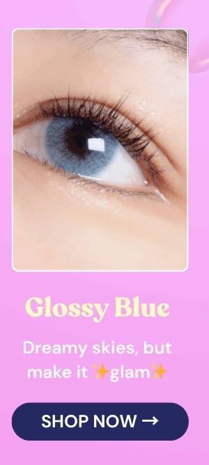 Glossy Blue colored contacts circle lenses - EyeCandy's