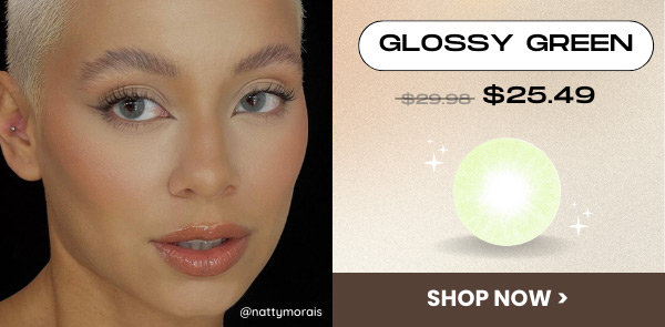 Glossy Green Colored Contacts