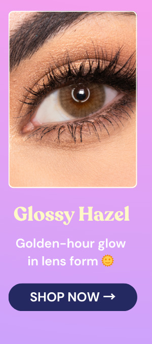 Glossy Hazel colored contacts circle lenses - EyeCandy's
