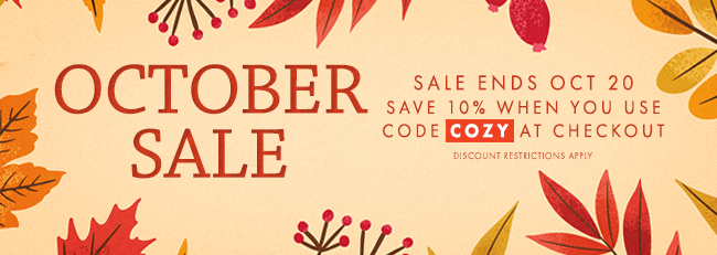 Take Advantage Of Our October Sale, Ends Oct 20