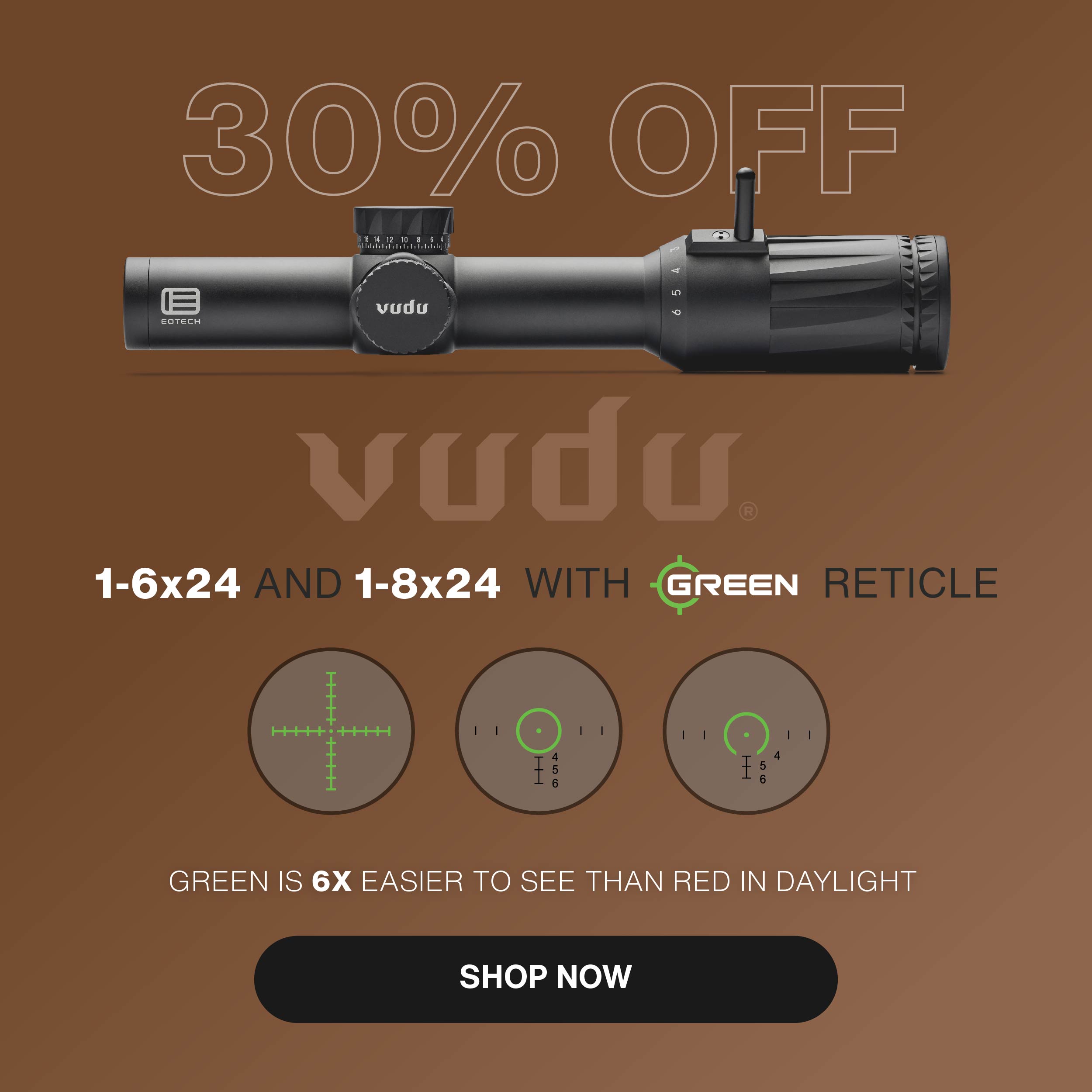 30% Off Green Reticle Vudu