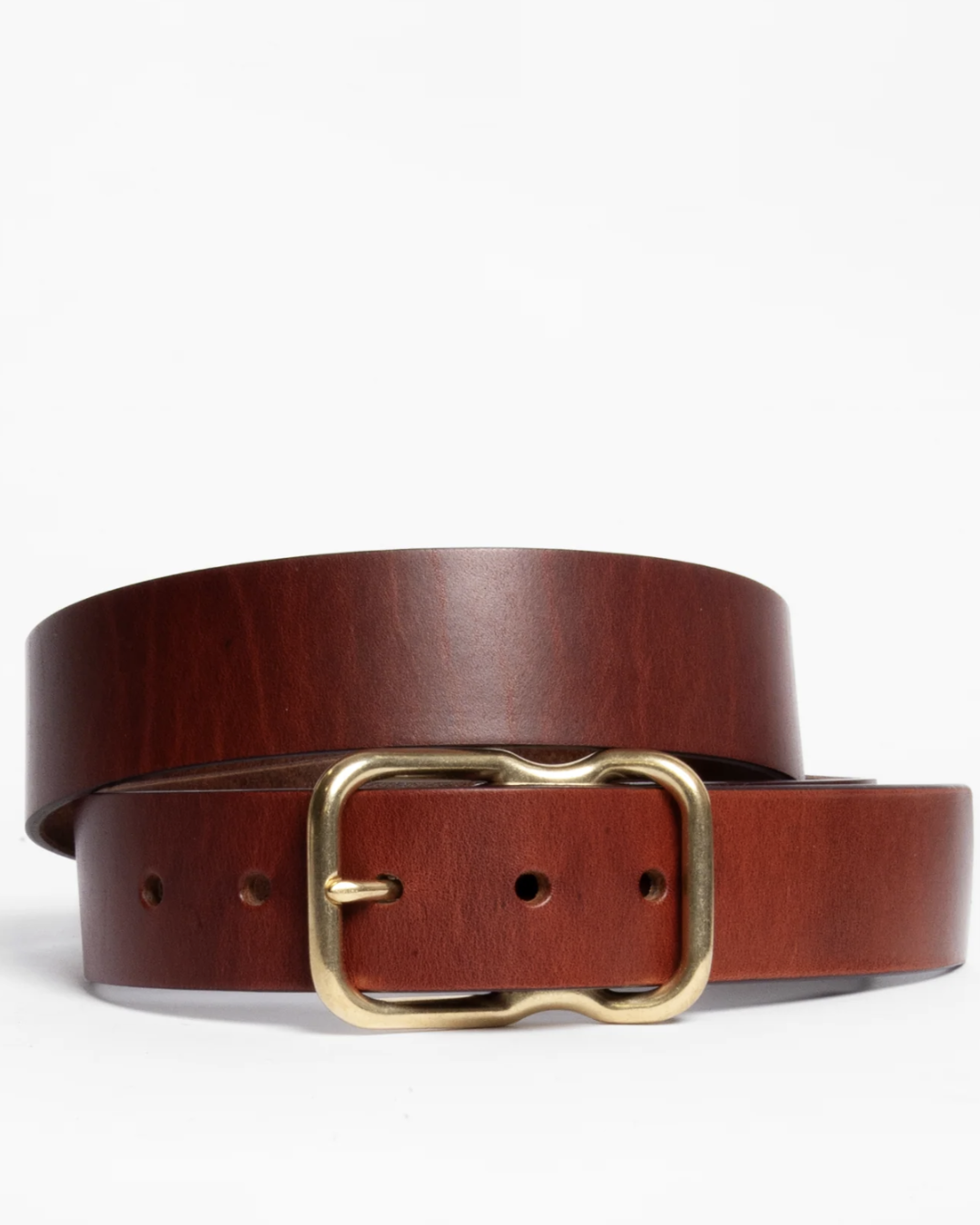 Emil Erwin 112 Signature belt, chestnut and brass