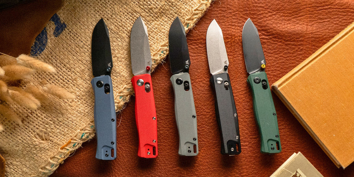 Flat lay of BEEF knives from Flytanium.