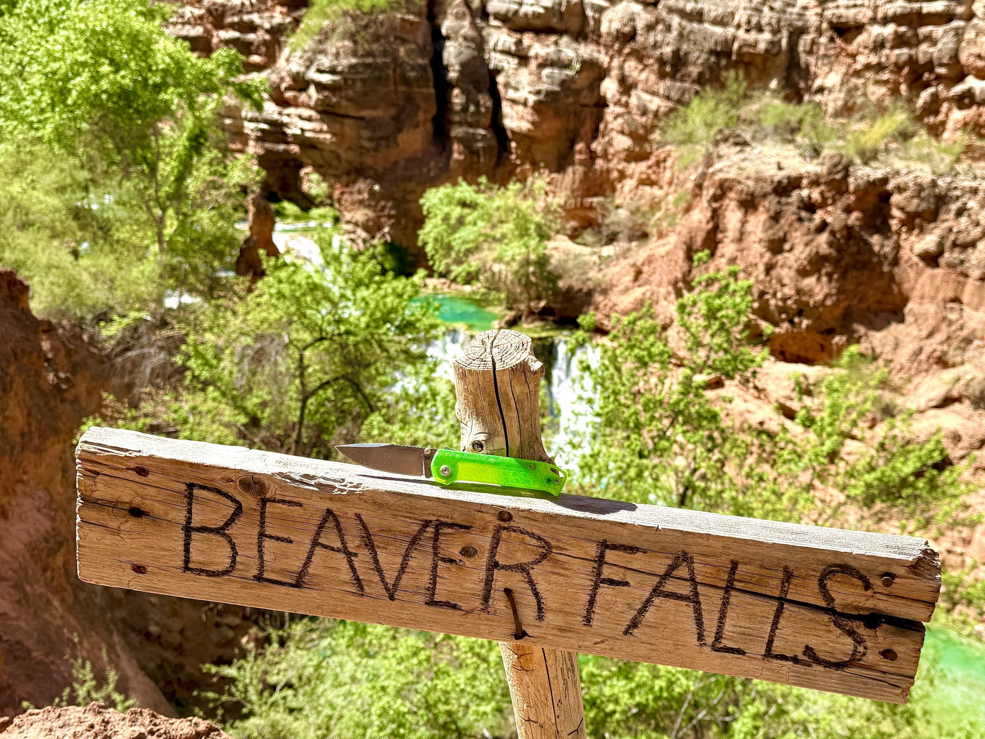 Dallas hiking with Arcade Lite at Beaver Falls.