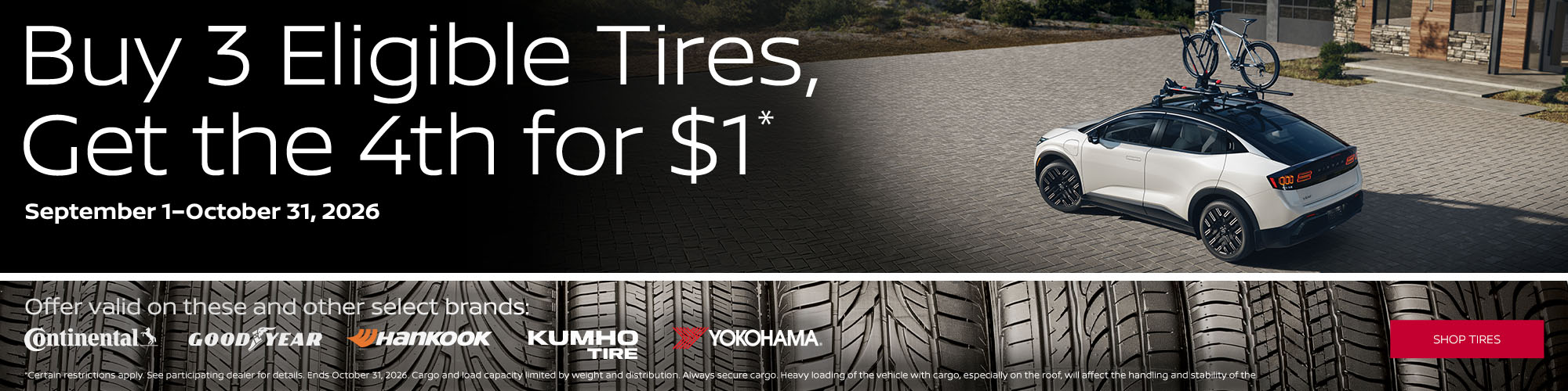 buy 3 tires, get the 4th for 1 tire special