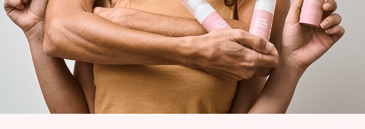 Hair Helper Spray Biotin and caffeine power for stronger, fuller hair. No brainer! Anti-Stress Gummies Because a calm mind = happy hair. Daily Hair Booster Capsules Inside-out support for that healthy glow. Eyebrow & Eyelash Serums Fuller brows and lashes? Yes, please! Hair Growth Shampoo and Conditioner Deeply cleanse your scalp while stimulating growth!