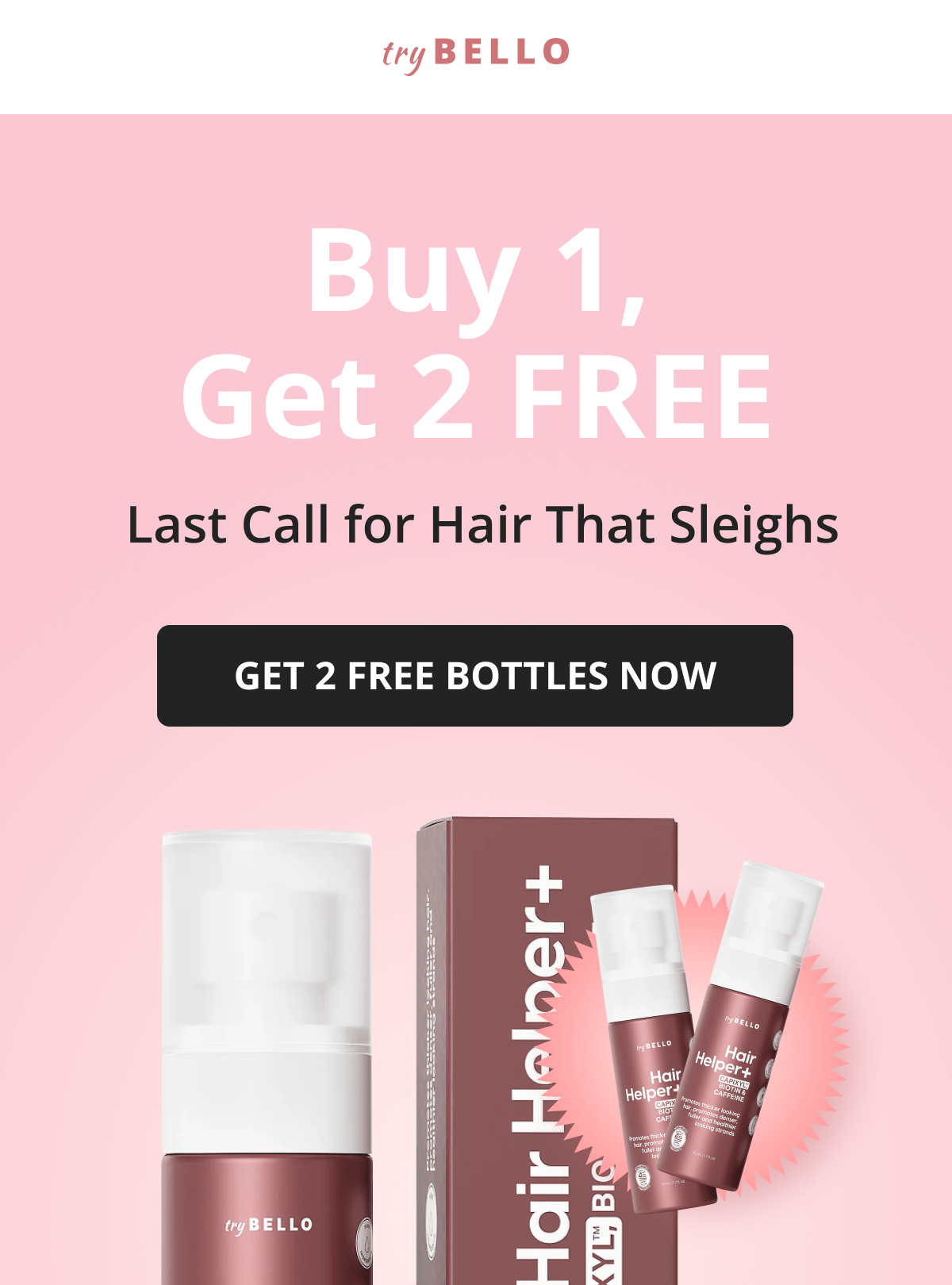 Hair Helper Spray Biotin and caffeine power for stronger, fuller hair. No brainer! Anti-Stress Gummies Because a calm mind = happy hair. Daily Hair Booster Capsules Inside-out support for that healthy glow. Eyebrow & Eyelash Serums Fuller brows and lashes? Yes, please! Hair Growth Shampoo and Conditioner Deeply cleanse your scalp while stimulating growth!