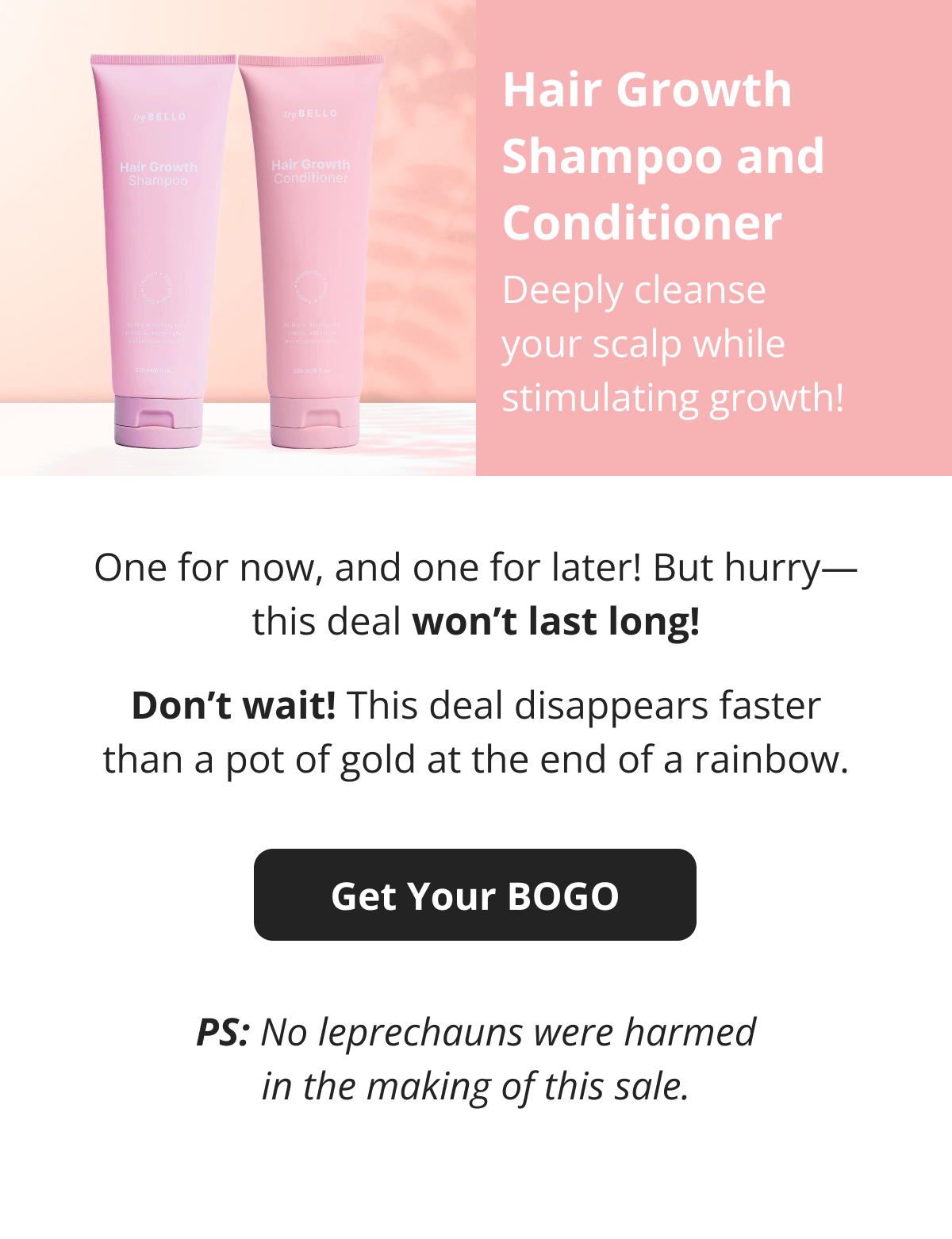 Hair Growth Shampoo and Conditioner Deeply cleanse your scalp while stimulating growth!