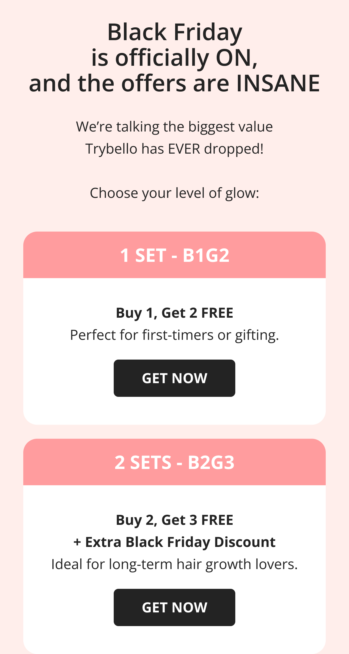 Hair Helper Spray Biotin and caffeine power for stronger, fuller hair. No brainer! Anti-Stress Gummies Because a calm mind = happy hair. Daily Hair Booster Capsules Inside-out support for that healthy glow. Eyebrow & Eyelash Serums Fuller brows and lashes? Yes, please! Hair Growth Shampoo and Conditioner Deeply cleanse your scalp while stimulating growth!