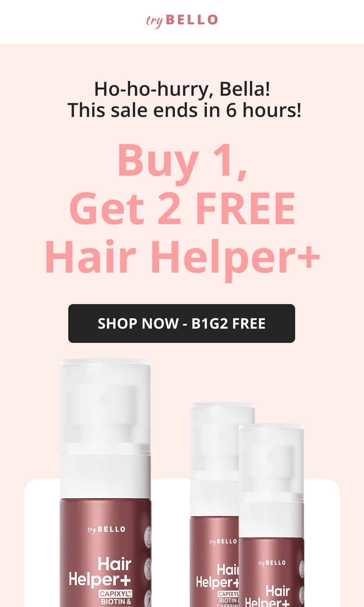 Hair Helper Spray Biotin and caffeine power for stronger, fuller hair. No brainer! Anti-Stress Gummies Because a calm mind = happy hair. Daily Hair Booster Capsules Inside-out support for that healthy glow. Eyebrow & Eyelash Serums Fuller brows and lashes? Yes, please! Hair Growth Shampoo and Conditioner Deeply cleanse your scalp while stimulating growth!