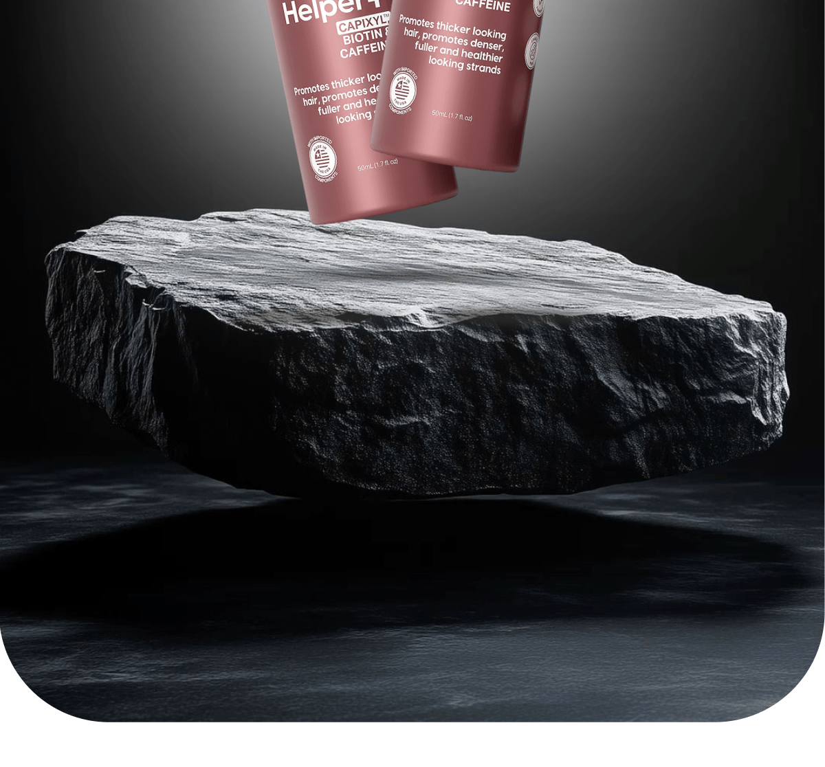 Hair Helper Spray Biotin and caffeine power for stronger, fuller hair. No brainer! Anti-Stress Gummies Because a calm mind = happy hair. Daily Hair Booster Capsules Inside-out support for that healthy glow. Eyebrow & Eyelash Serums Fuller brows and lashes? Yes, please! Hair Growth Shampoo and Conditioner Deeply cleanse your scalp while stimulating growth!