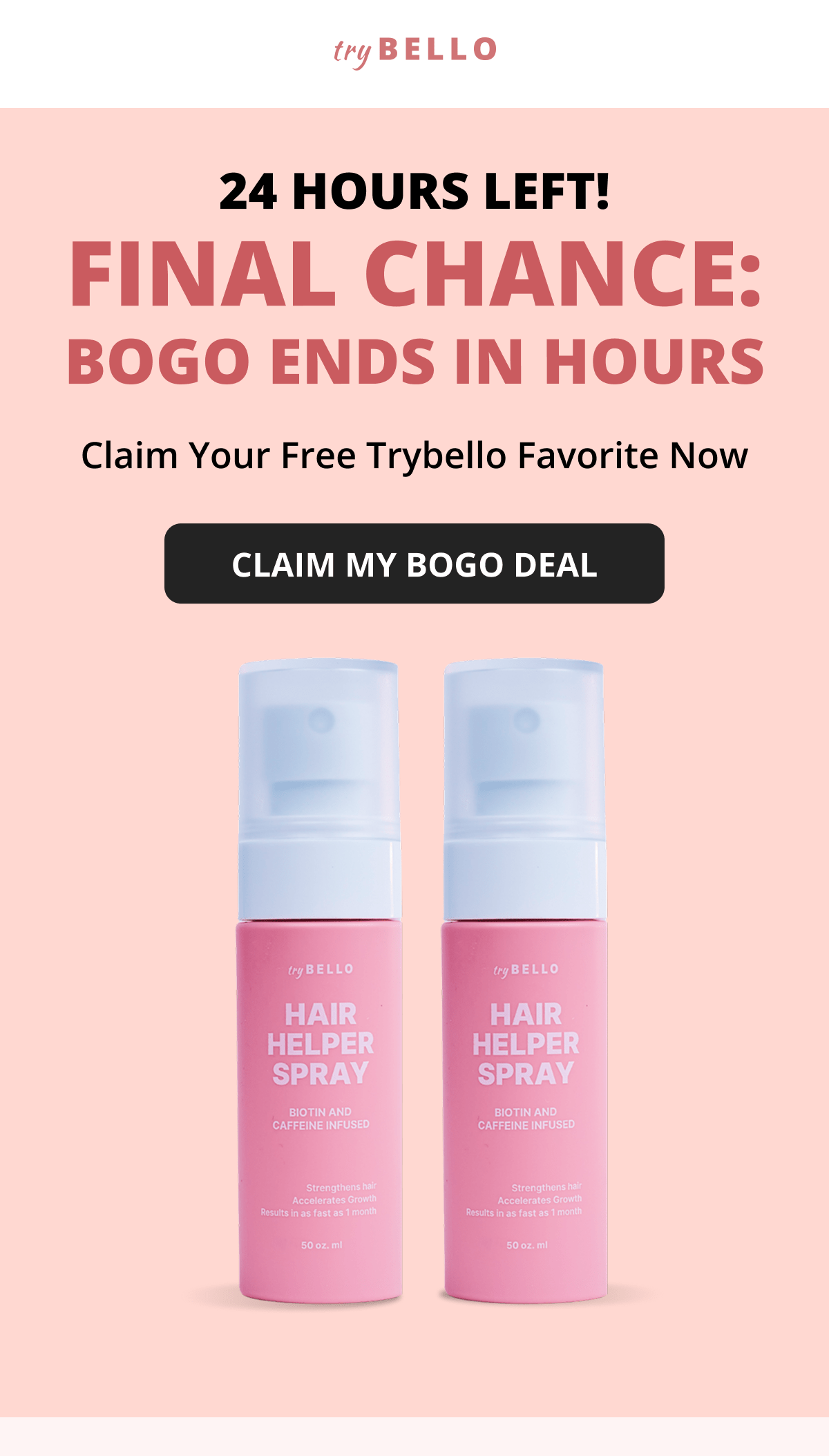 Hair Helper Spray Biotin and caffeine power for stronger, fuller hair. No brainer! Anti-Stress Gummies Because a calm mind = happy hair. Daily Hair Booster Capsules Inside-out support for that healthy glow. Eyebrow & Eyelash Serums Fuller brows and lashes? Yes, please! Hair Growth Shampoo and Conditioner Deeply cleanse your scalp while stimulating growth!