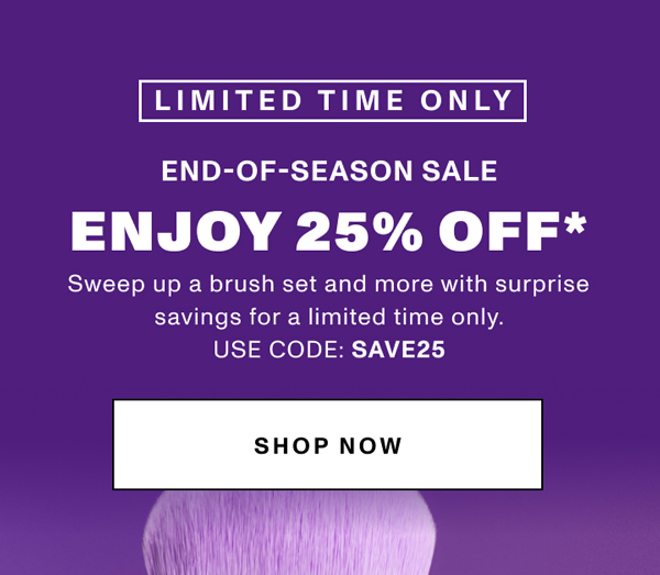 Sweep up a brush set at 25 off. Morphe