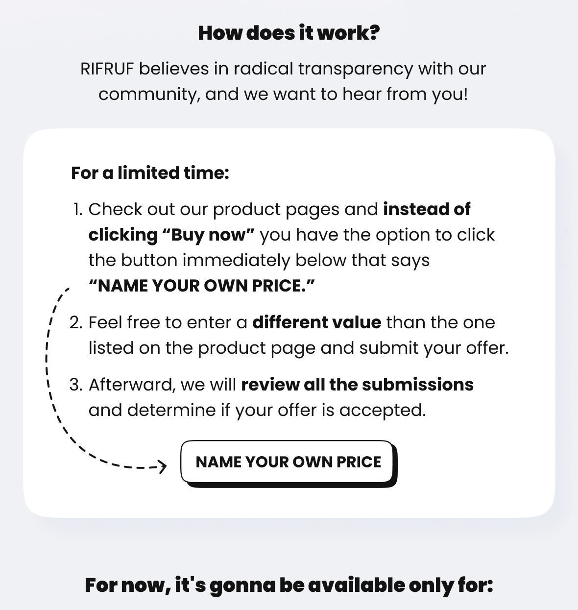 Just for 1 Week! Come Name Your Price Rifruf Queens