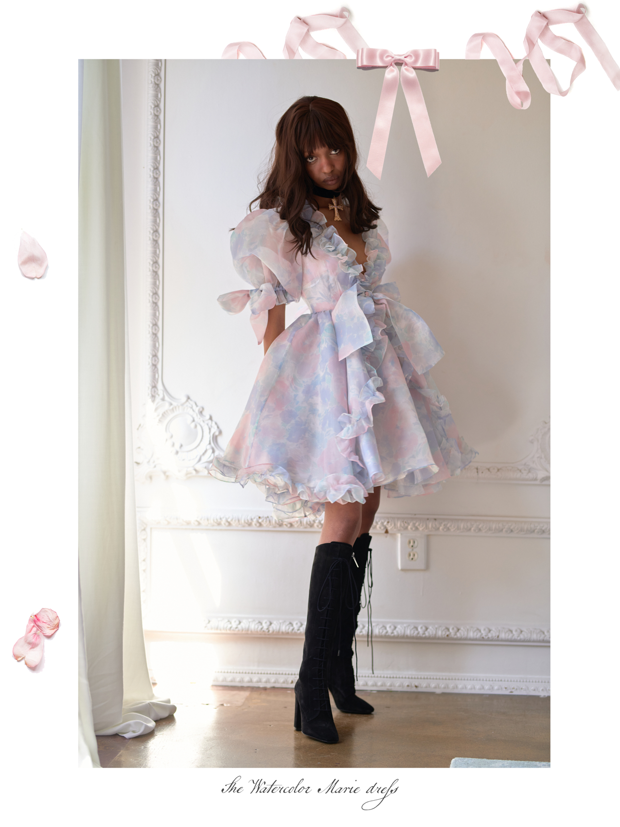 The Watercolor Organza Marie Dress