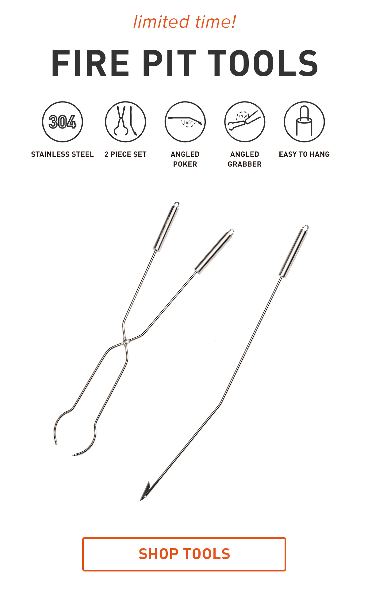 Limited Time! Fire Pit Tools Are 40% Off