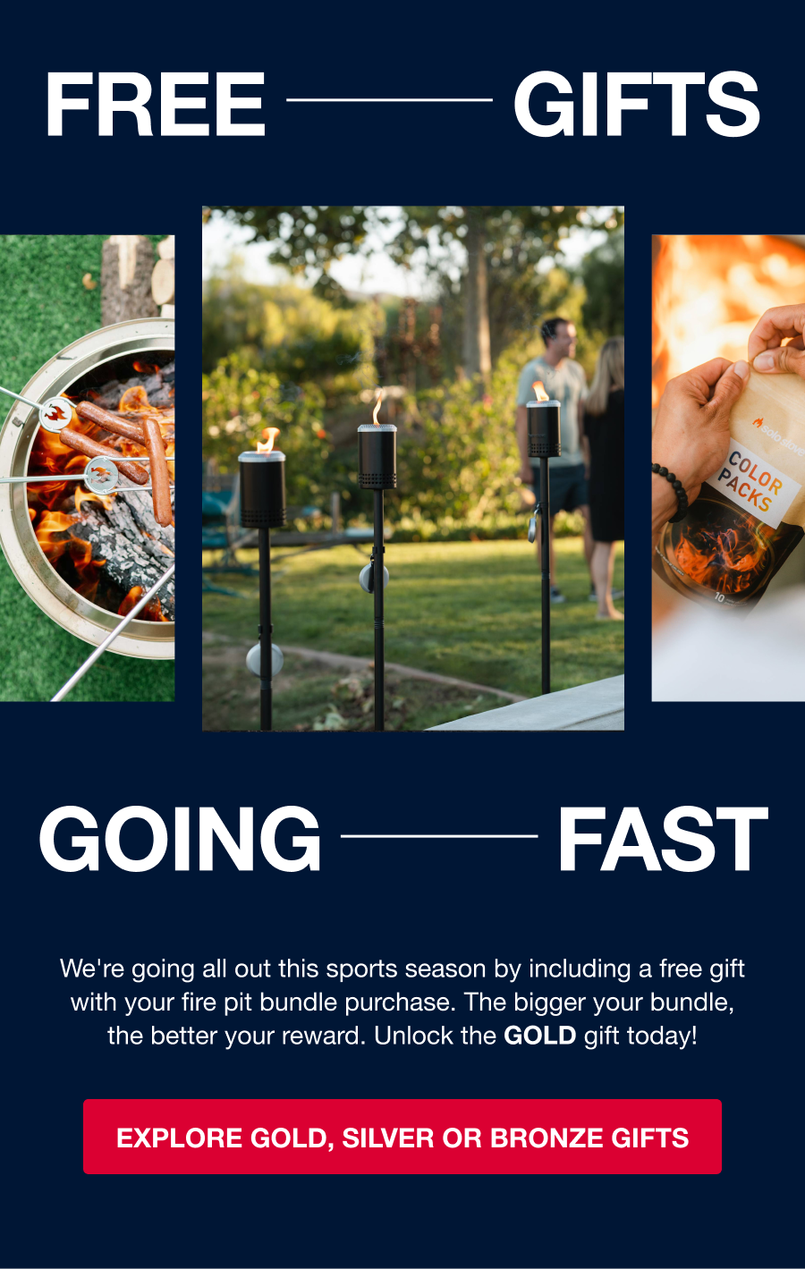 Free Gifts Going Fast - Explore gold, silver or bronze gifts