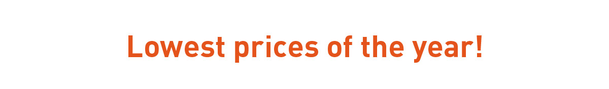 Lowest Prices Of The Year