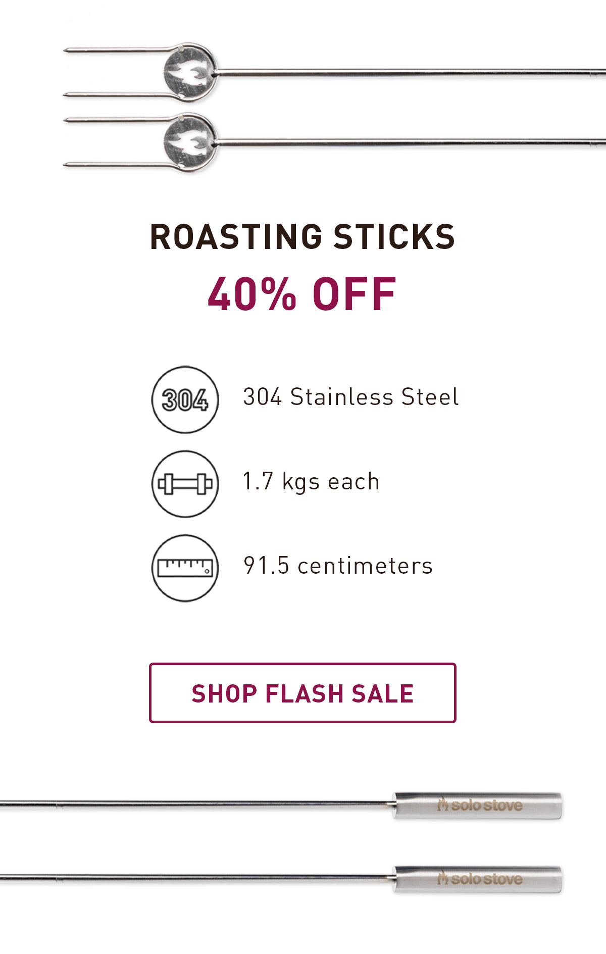 Limited Time! Roasting Sticks 40% Off