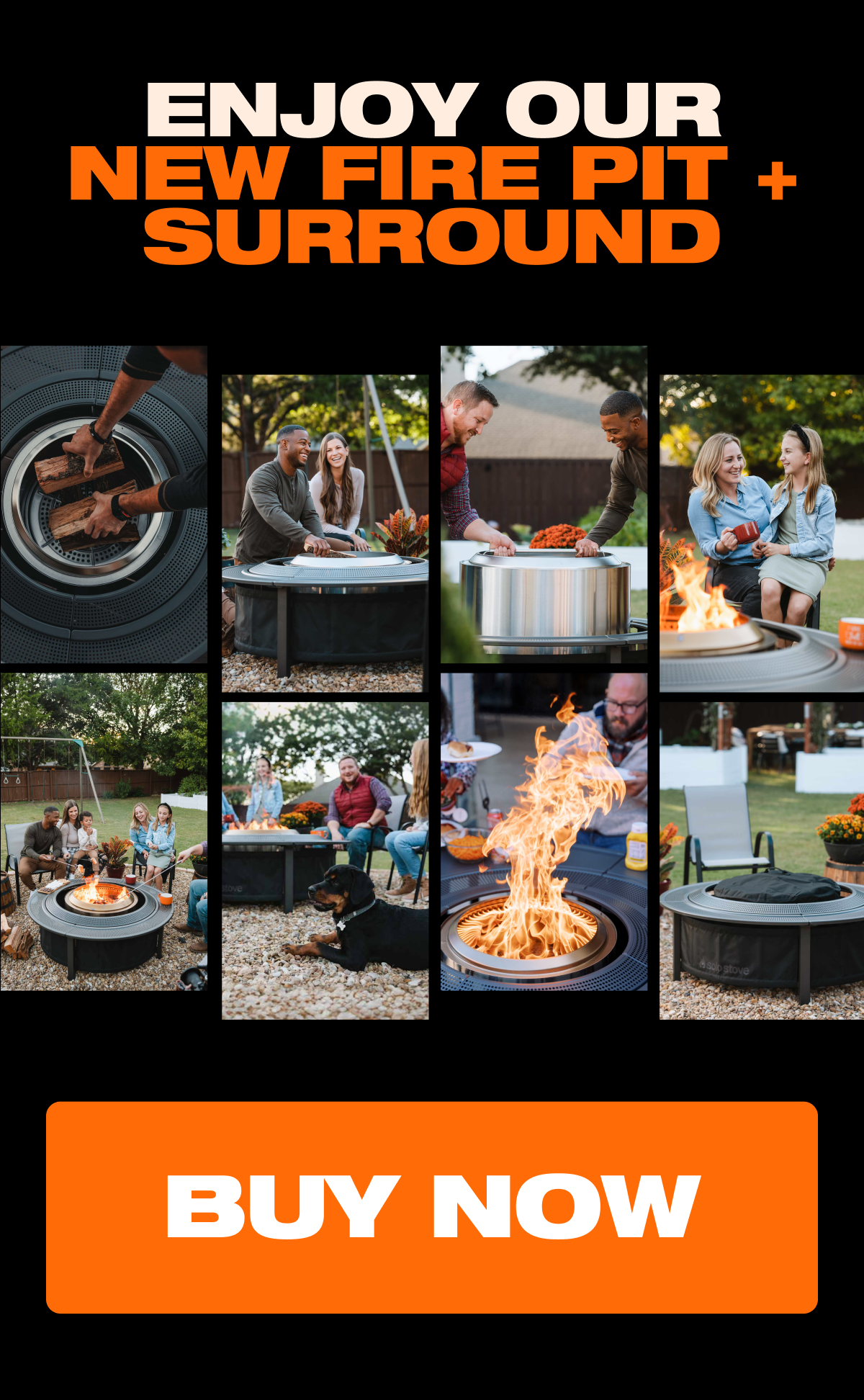 Enjoy our new fire pit + surround