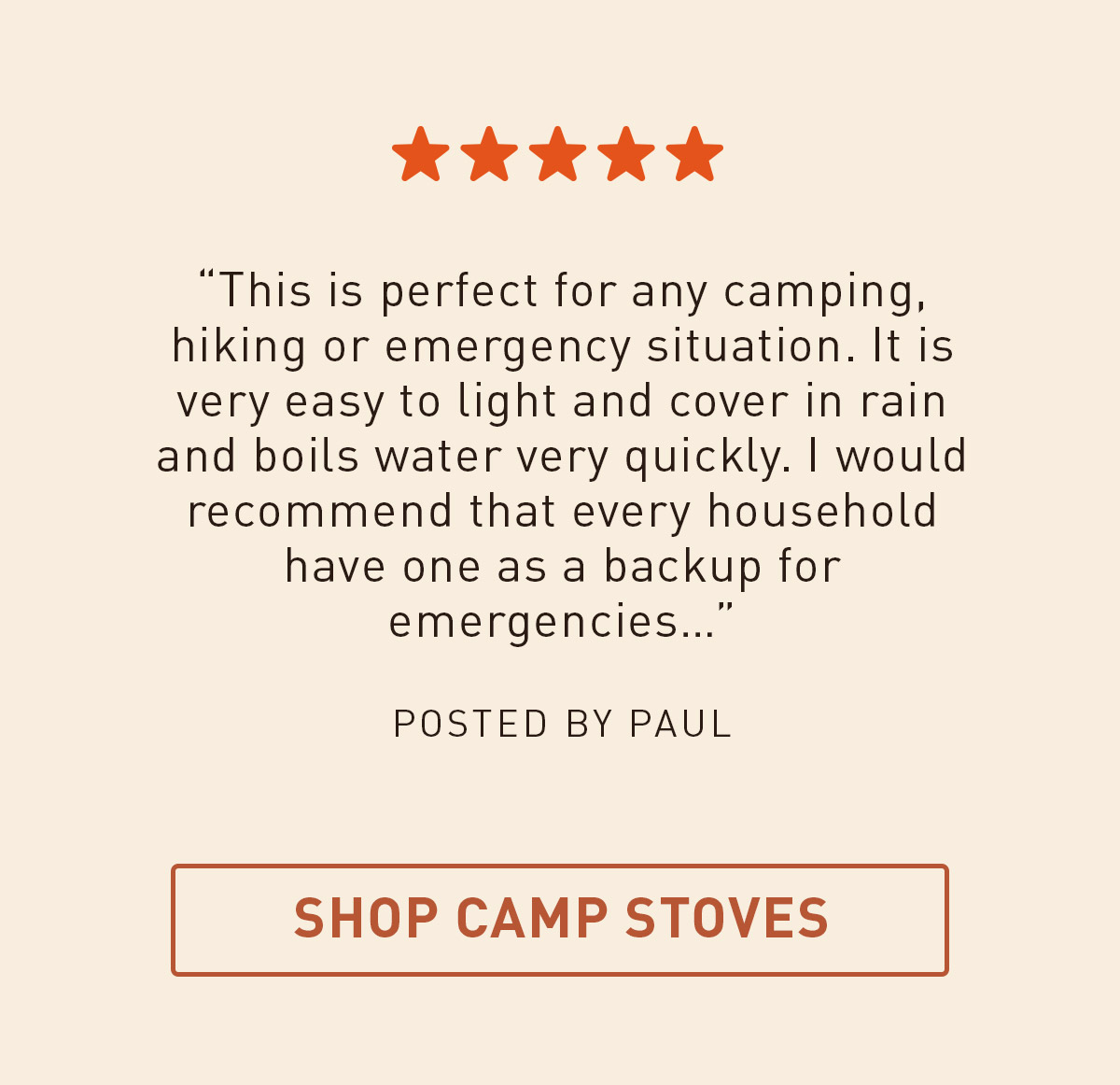 Shop Camp stoves